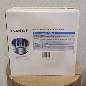 New Instant Pot 6 Qt Stainless Steel Inner Pot with 3-Ply Bottom IP-SS304-60